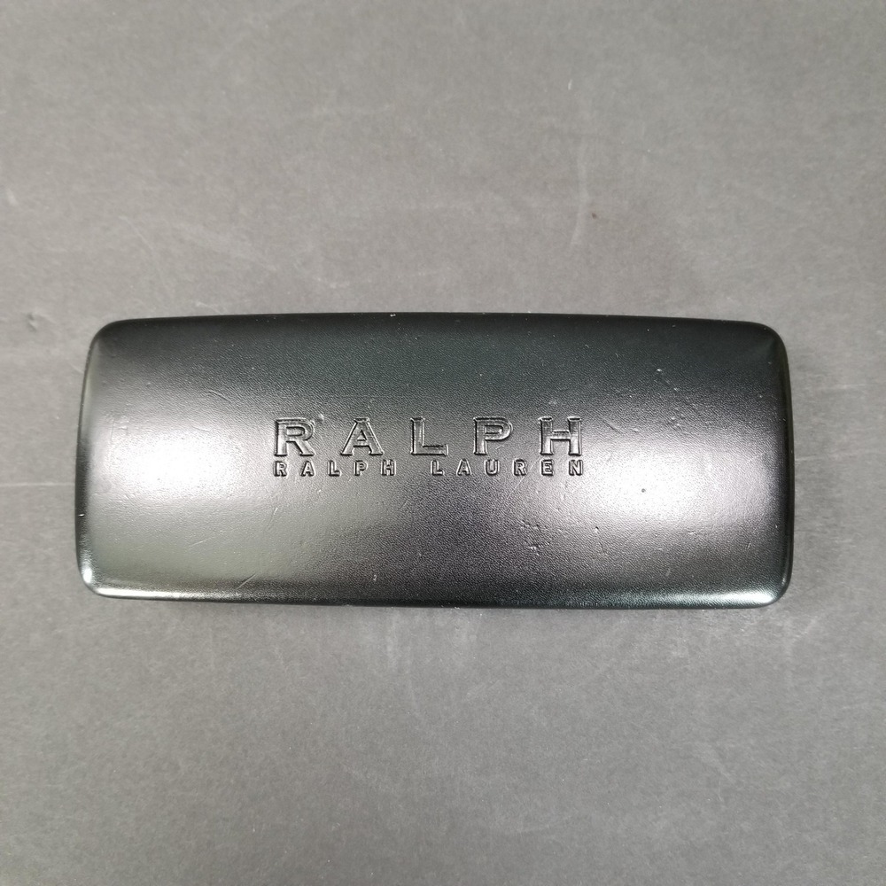 Ralph Ralph Lauren Black Hardshell Glasses Case Embossed Logo‎ Eyewear Protector